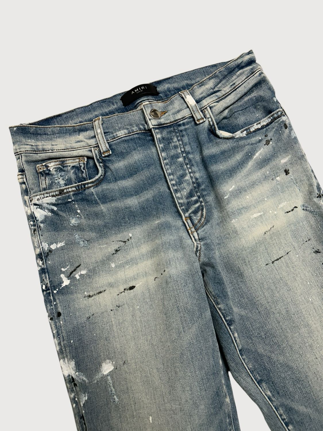 Amiri FW2019 Paint Splatter Distressed Denim