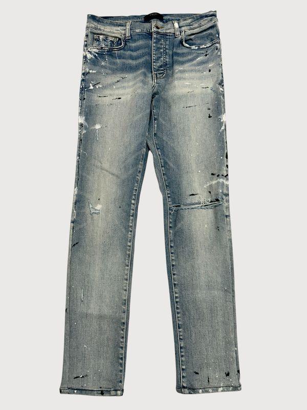 Amiri FW2019 Paint Splatter Distressed Denim