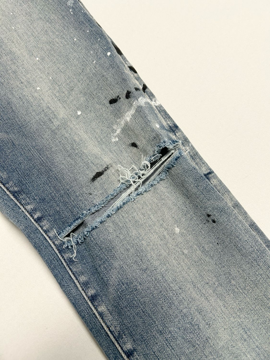 Amiri FW2019 Paint Splatter Distressed Denim