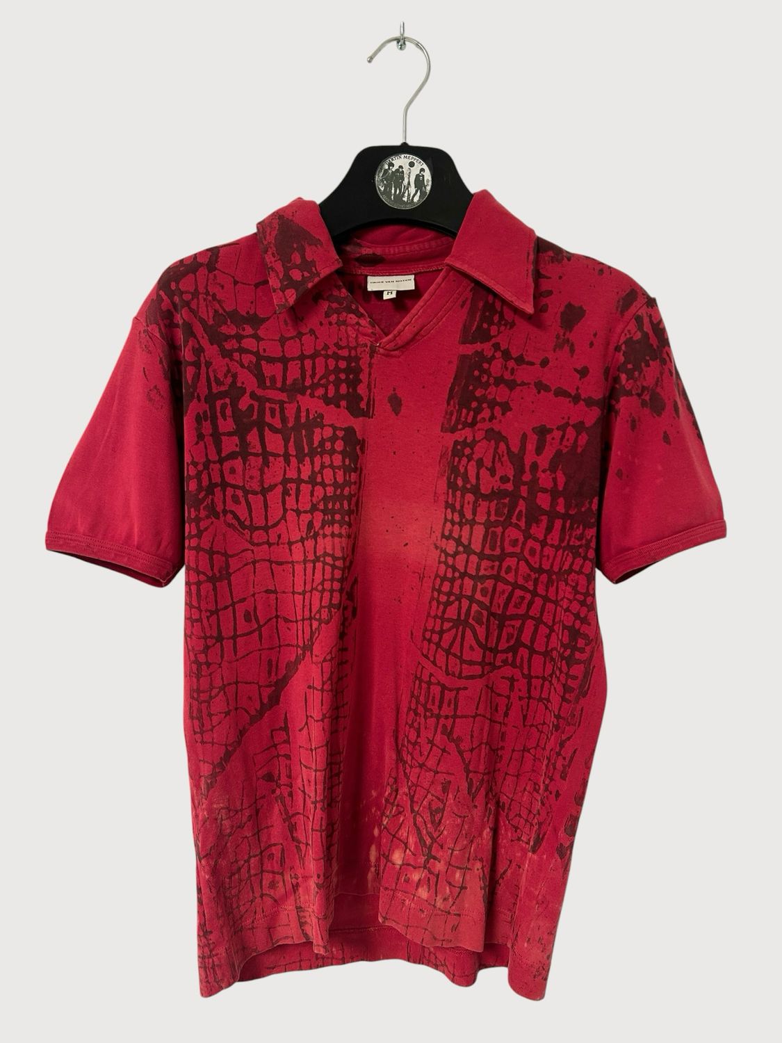 Dries Van Noten Dragon Crest Croc Print Polo