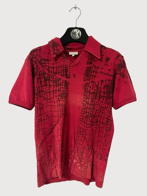 Dries Van Noten Dragon Crest Croc Print Polo