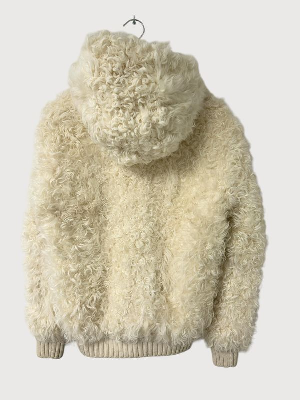 Saint Laurent Paris by Anthony Vaccarello FW2017 Sample Shearling Reversible Hoodie