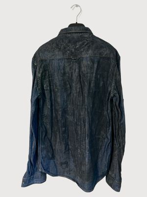 Balmain 2012 Waxed Cargo Denim Shirt