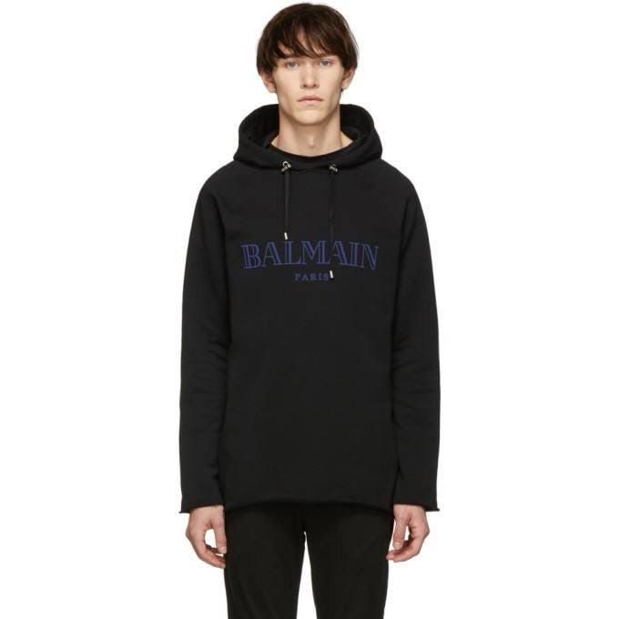 Balmain by Olivier Rousteing FW2013 Raw Cut Logo Hoodie