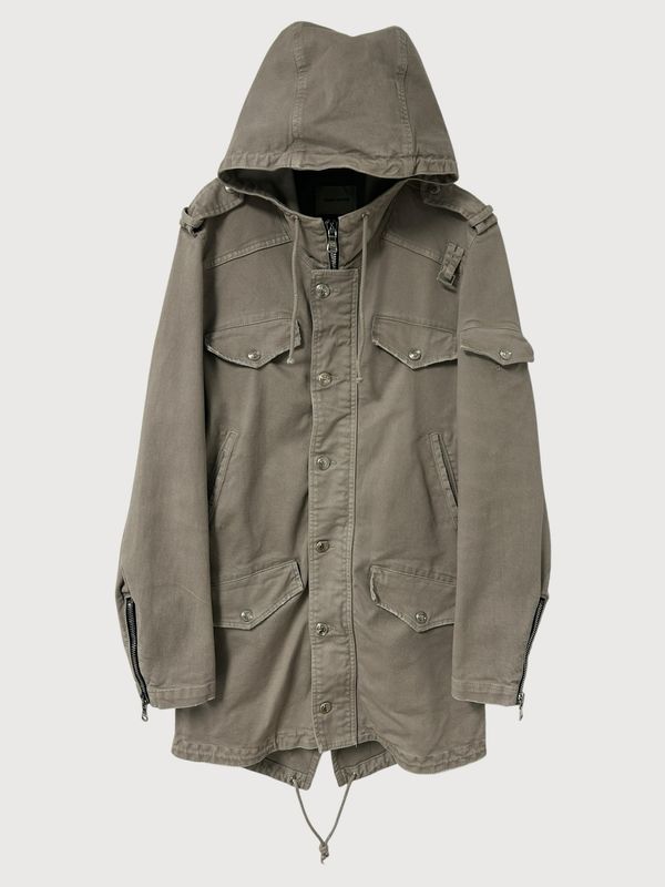 Balmain c. 2011 Military Canvas Parka Balmain c. 2011 Military Canvas Parka