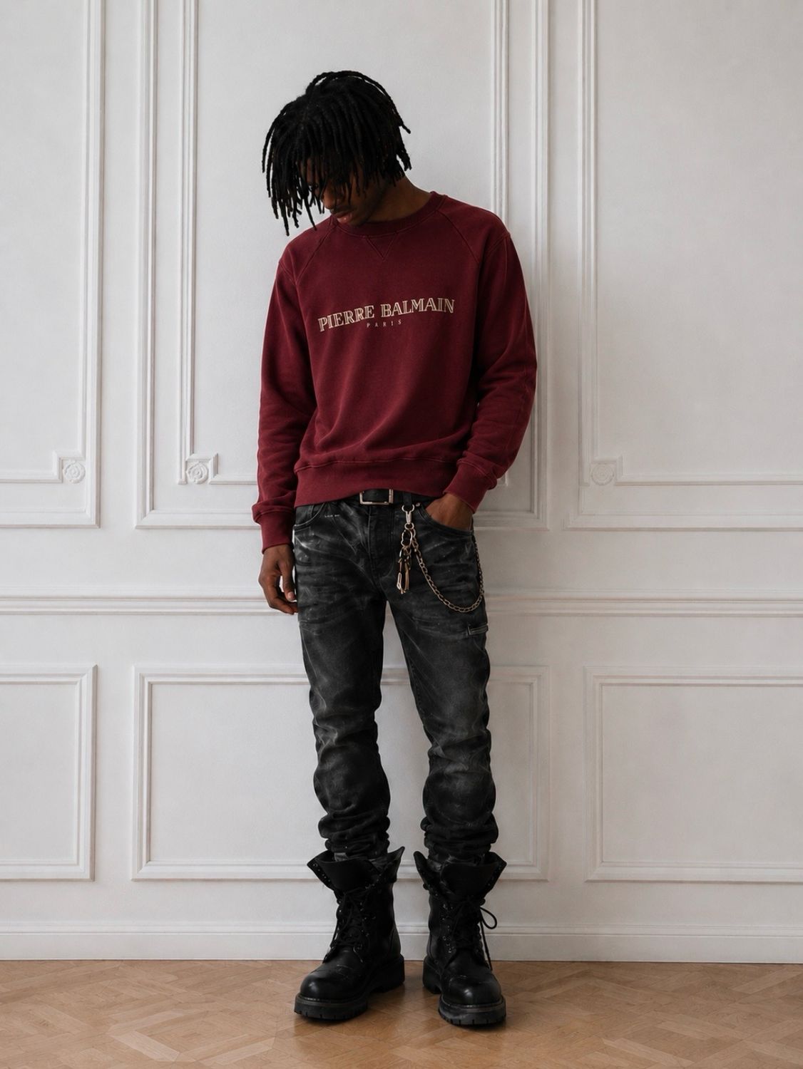 Balmain FW2012 Carmine Logo Crewneck