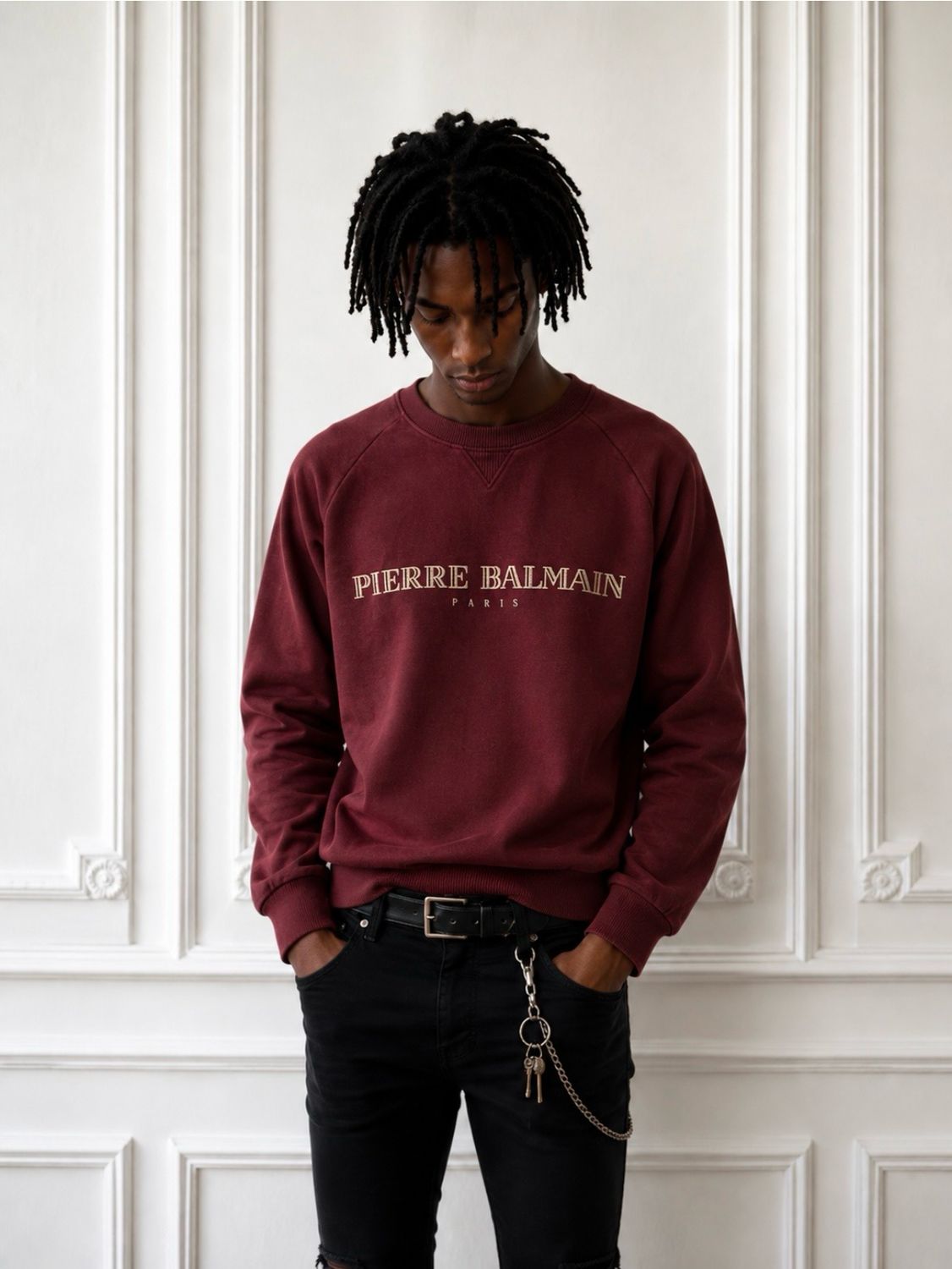 Balmain FW2012 Carmine Logo Crewneck