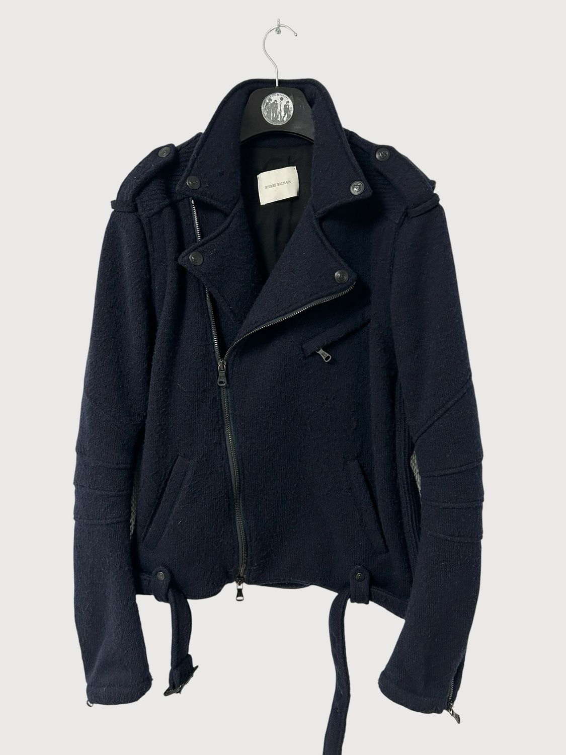 Balmain AW2010 Wool Moto Biker Jacket