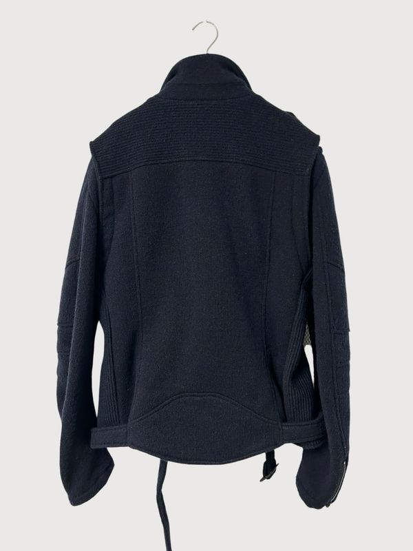 Balmain AW2010 Wool Moto Biker Jacket