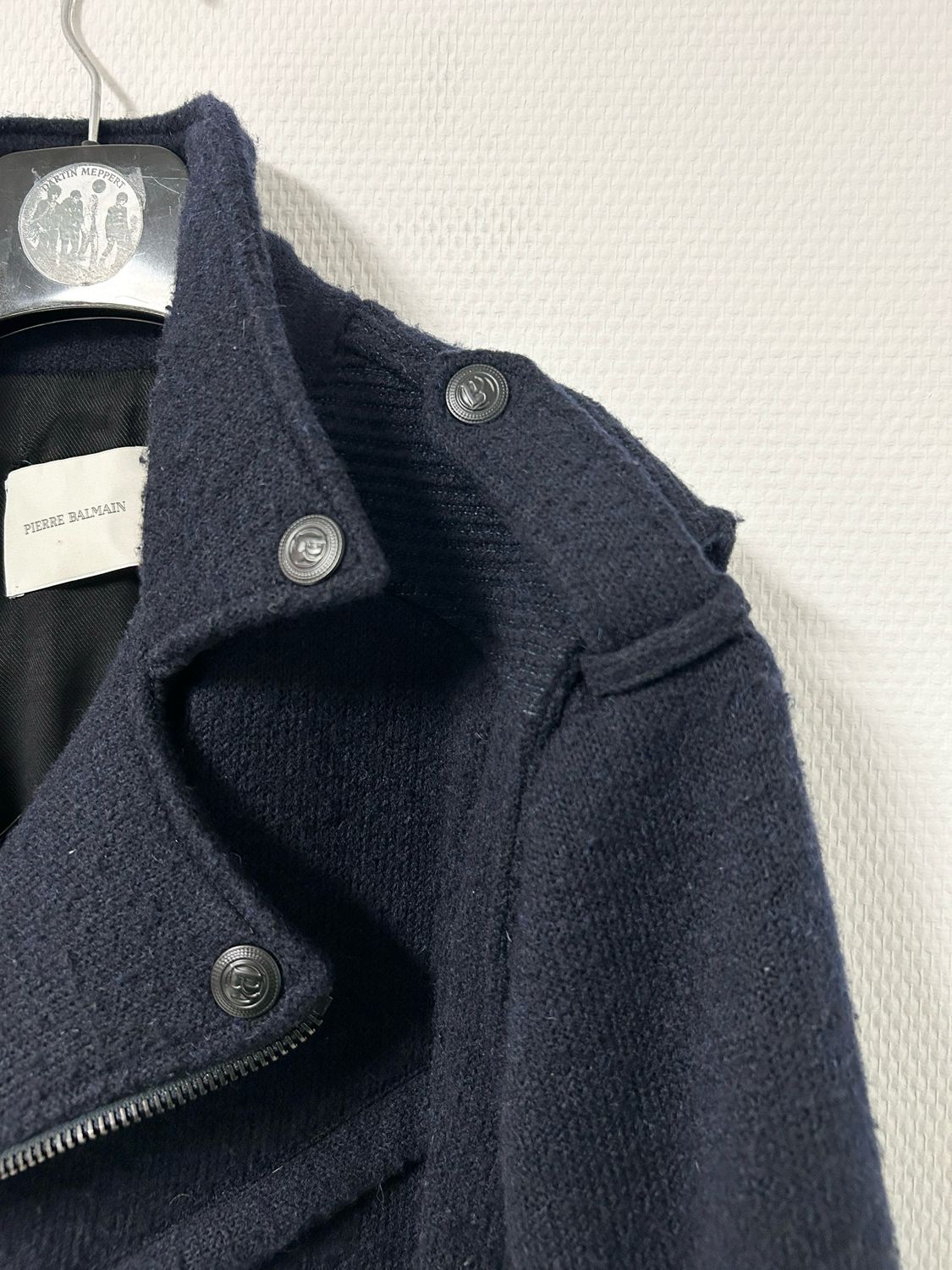 Balmain AW2010 Wool Moto Biker Jacket