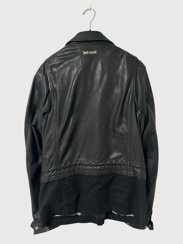 Cavalli SS2013 Lamb Leather Moto Biker Jacket