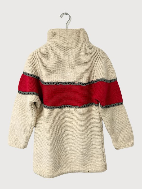 Prada Heavyweight Wool Contrast Panel Turtleneck Knit