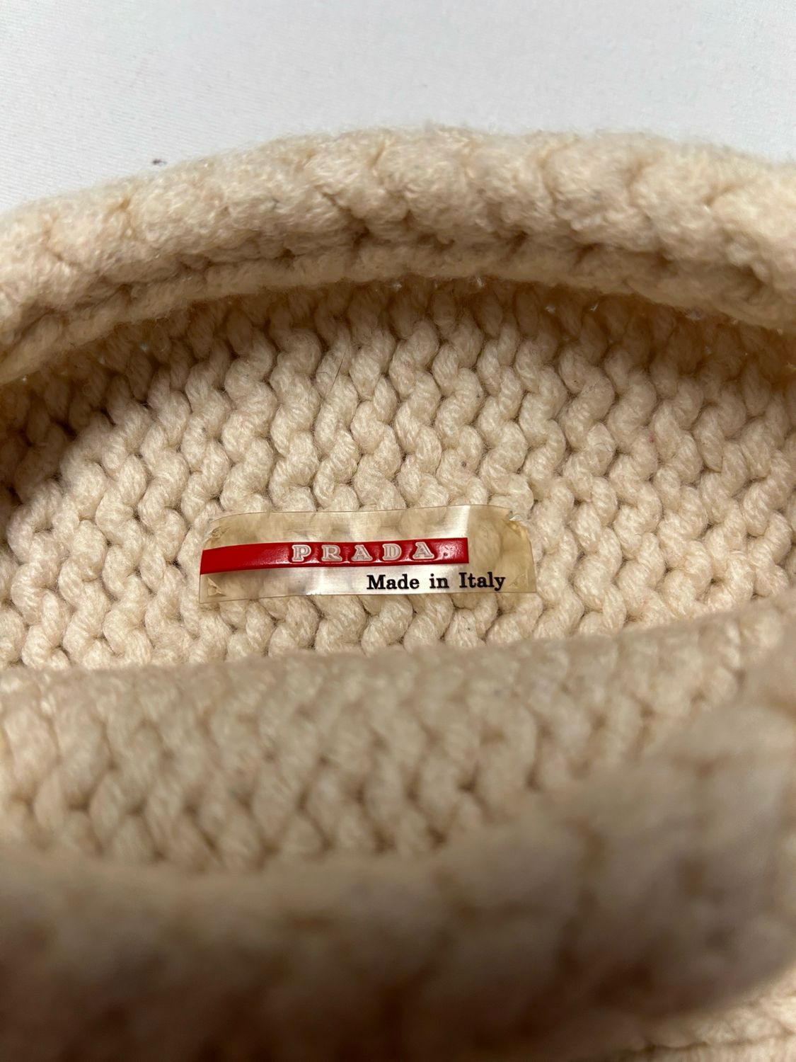 Prada Heavyweight Wool Contrast Panel Turtleneck Knit