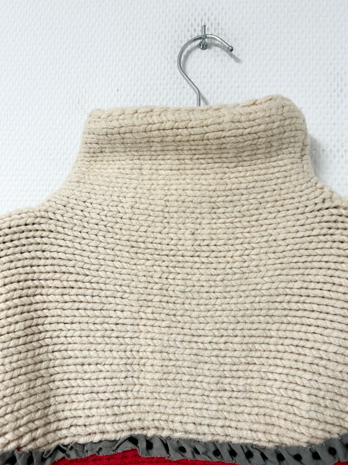Prada Heavyweight Wool Contrast Panel Turtleneck Knit