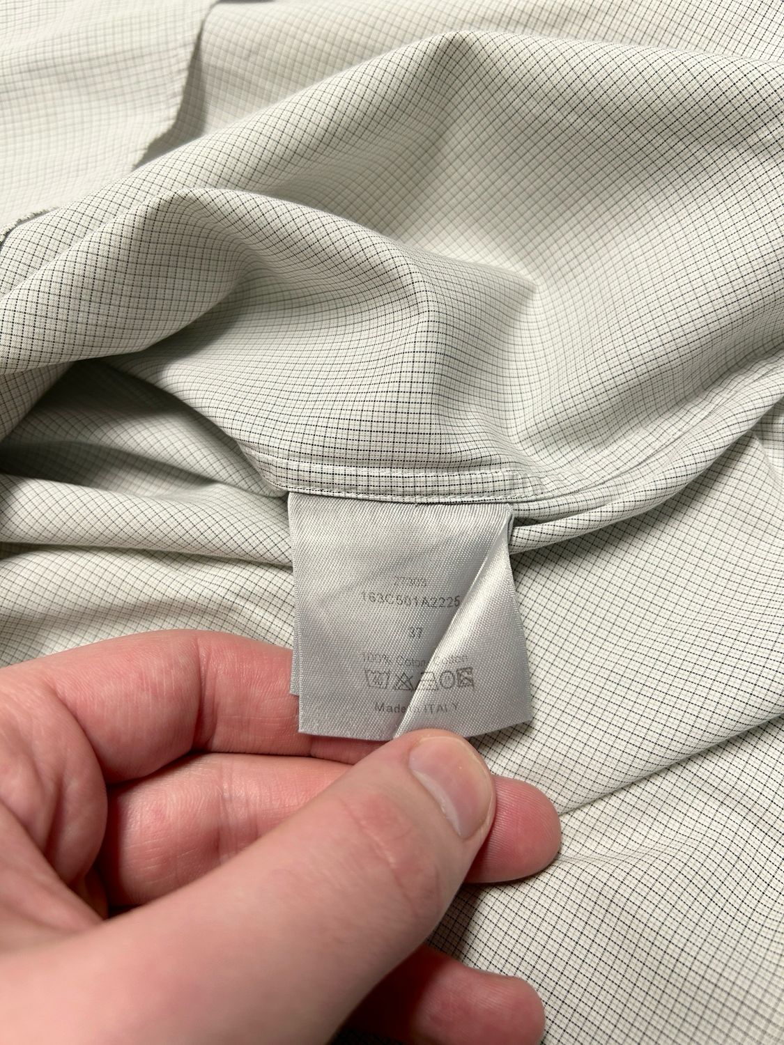 Dior Homme  Micro Check Hidden Placket Shirt