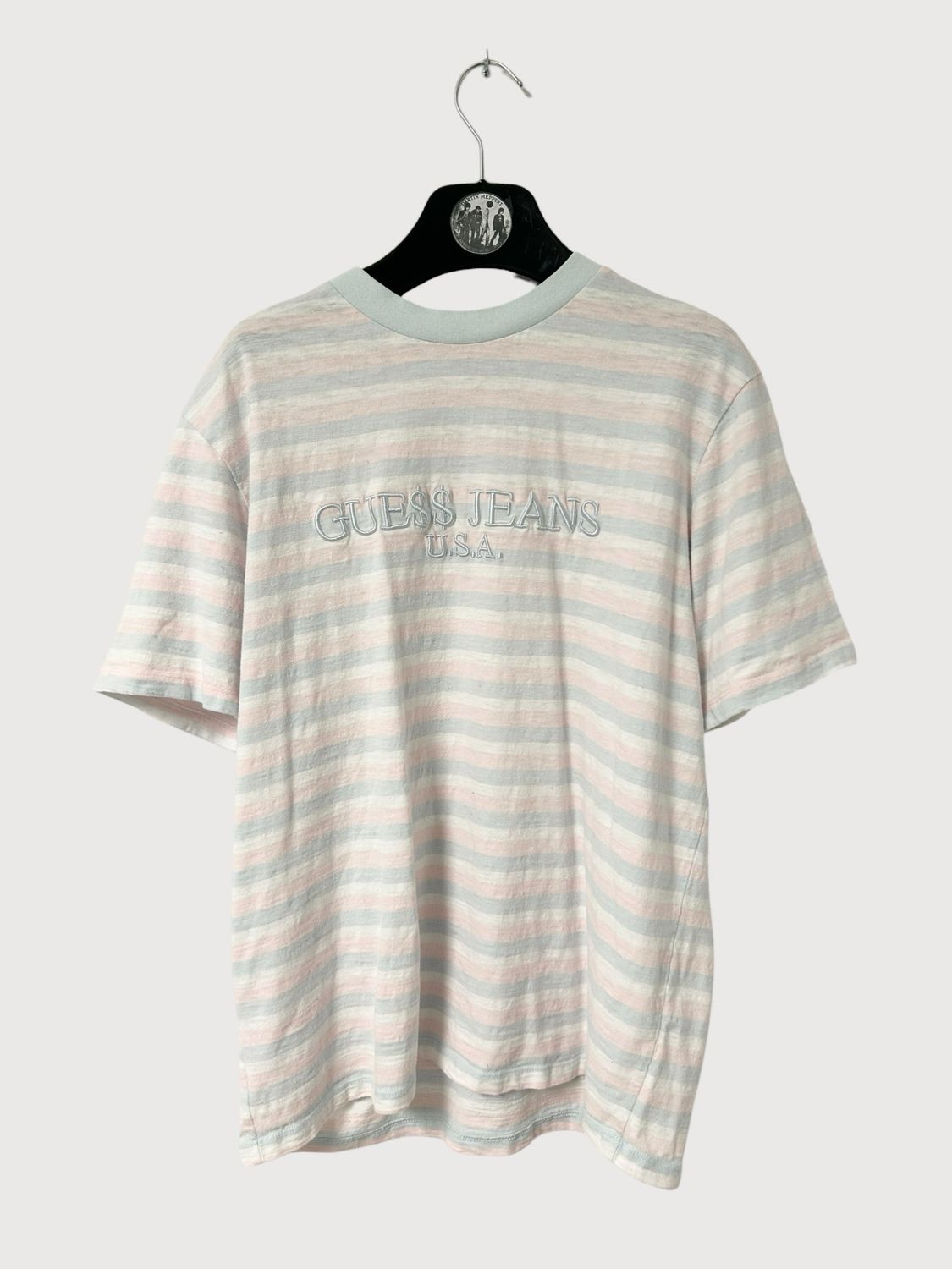 GUESS by A$AP Rocky SS2016 Embroidered Dollar Logo Striped T-Shirt