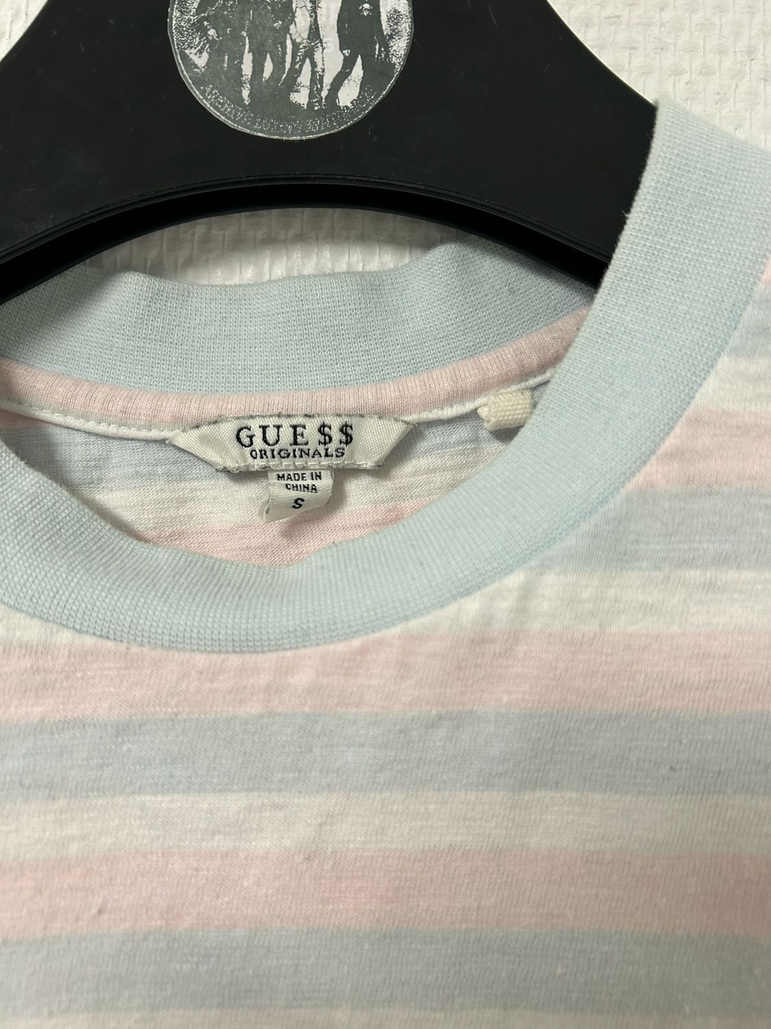 GUESS by A$AP Rocky SS2016 Embroidered Dollar Logo Striped T-Shirt