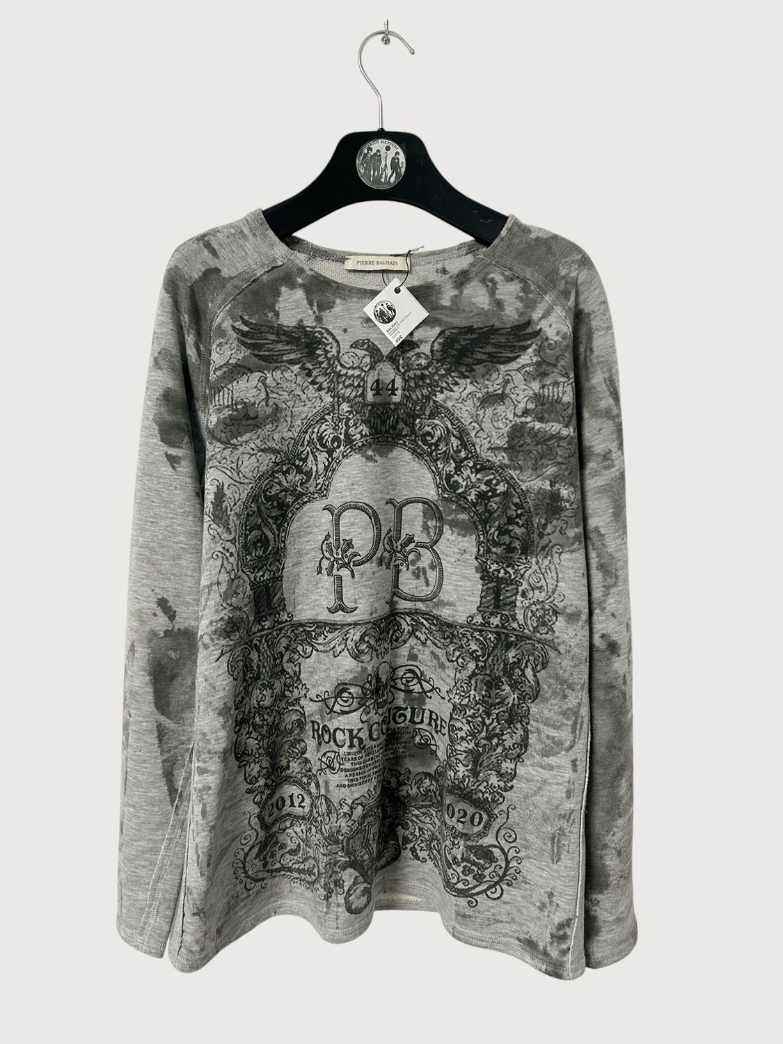 Balmain 2020 Baroque Logo Rock Couture Sweatshirt