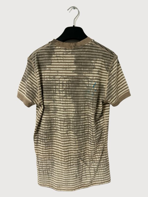 Dolce &amp; Gabbana  2000s Crest Patch Striped T-Shirt