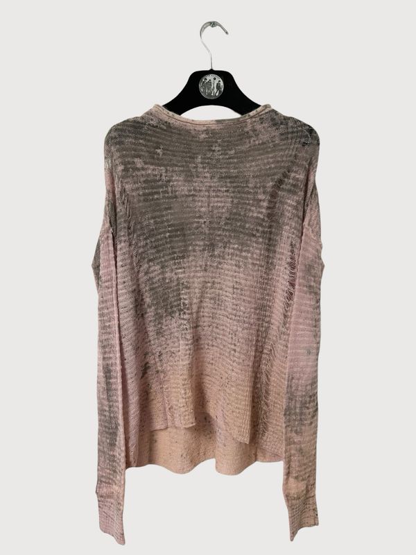 Maison Margiela  FW2022 Distressed Pink Knit Sweater