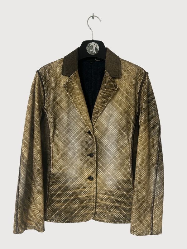 Cavalli 2000s Inside-Out Textured Velvet Blazer