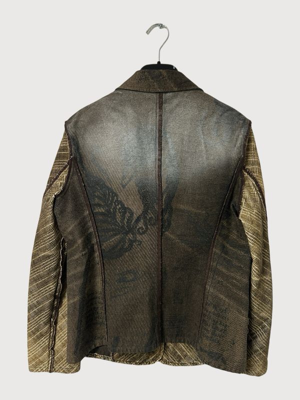 Cavalli 2000s Inside-Out Textured Velvet Blazer