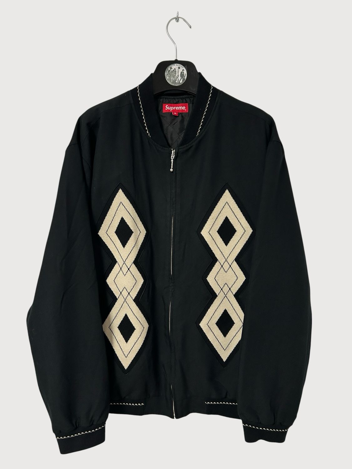 Supreme  FW2018 Diamond Rayon Bomber Jacket