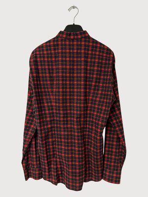 Saint Laurent Paris by Hedi Slimane FW2016 Plaid Officer Collar Shirt