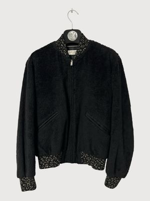 Saint Laurent Paris by Anthony Vaccarello FW2018 Sample Gold Babycat Fur Bomber Jacket