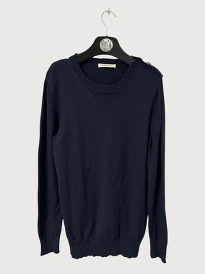 Balmain  2013 Distressed Button Shoulder Knit