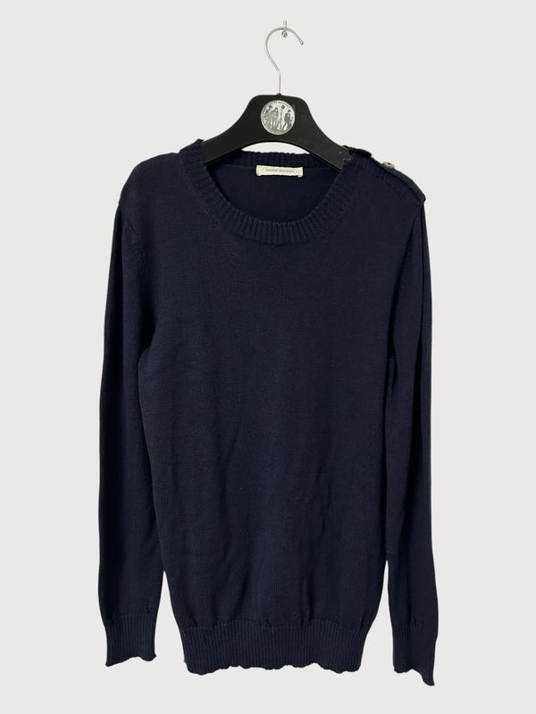 Balmain  2013 Distressed Button Shoulder Knit