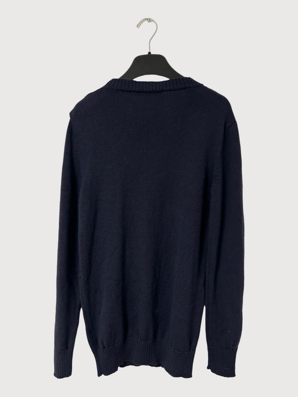 Balmain  2013 Distressed Button Shoulder Knit