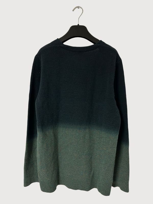 Dries Van Noten FW2004 Ombre V-Neck Wool Knit