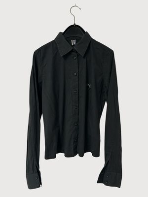 Jean Paul Gaultier 2000s Rhinestone Corset Embroidered Shirt