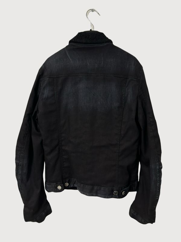 Balmain 2012 Fur-Lined Biker Trucker Jacket