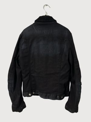 Balmain 2012 Fur-Lined Biker Trucker Jacket