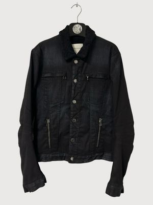 Balmain 2012 Fur-Lined Biker Trucker Jacket