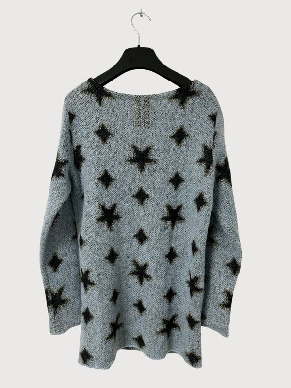 Saint Laurent Paris by Hedi Slimane FW2013 Mohair Lurex Star Knit Sweater