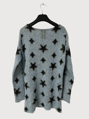 Saint Laurent Paris by Hedi Slimane FW2013 Mohair Lurex Star Knit Sweater