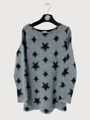 Saint Laurent Paris by Hedi Slimane FW2013 Mohair Lurex Star Knit Sweater