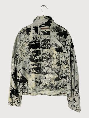 Jean Paul Gaultier SS2004 Waxed Linen Spiked Trucker Jacket