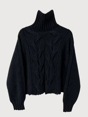 Dries Van Noten Alpaca Turtleneck Cable Knit