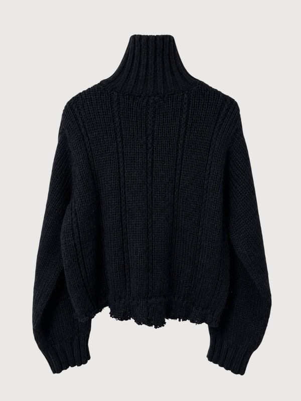 Dries Van Noten Alpaca Turtleneck Cable Knit