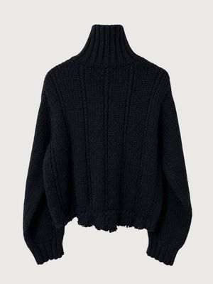 Dries Van Noten Alpaca Turtleneck Cable Knit