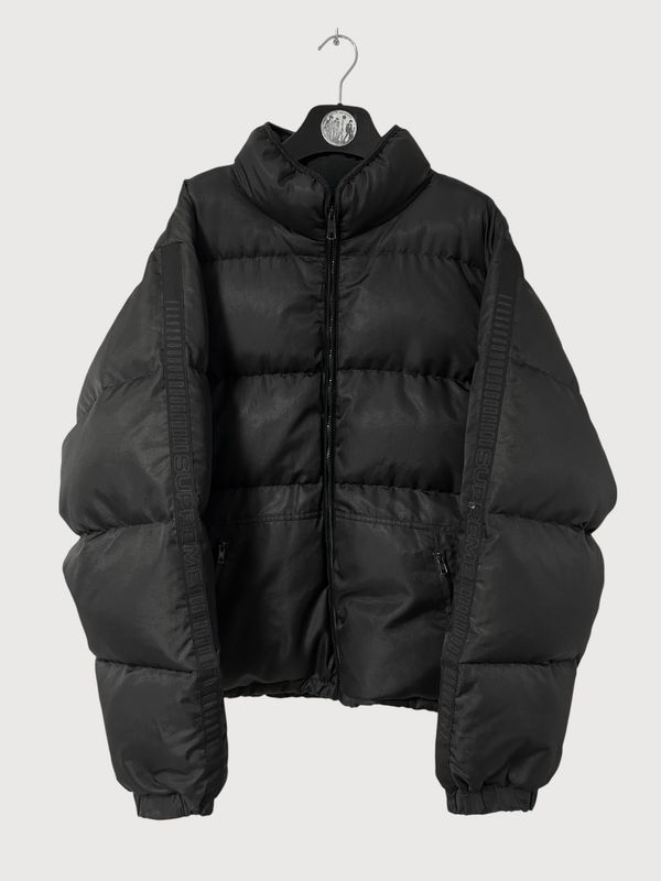 Supreme FW2017 Reflective Sleeve Logo Puffer Jacket