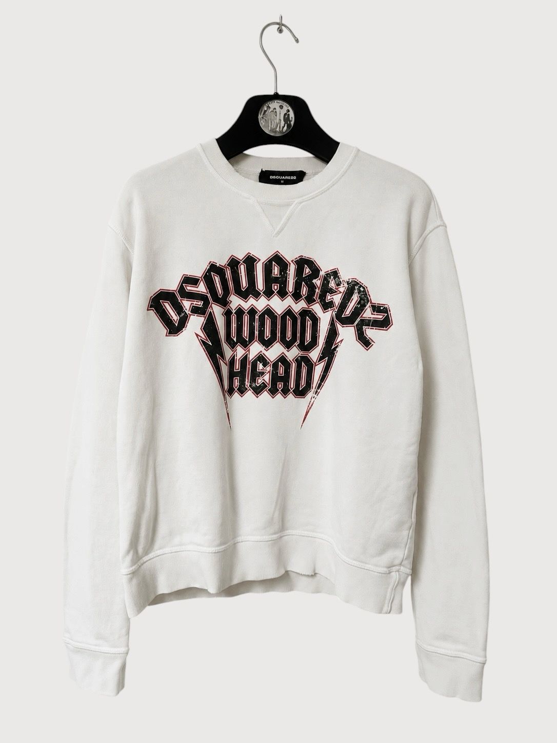 Dsquared2 FW2017 Wood Head Metal Logo Crewneck