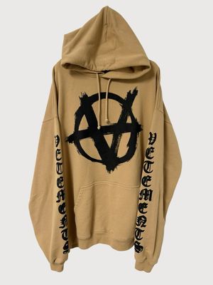 Vetements SS2021 Anarchy Gothic Logo Oversized Hoodie