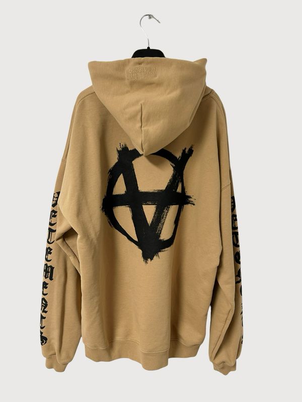 Vetements SS2021 Anarchy Gothic Logo Oversized Hoodie