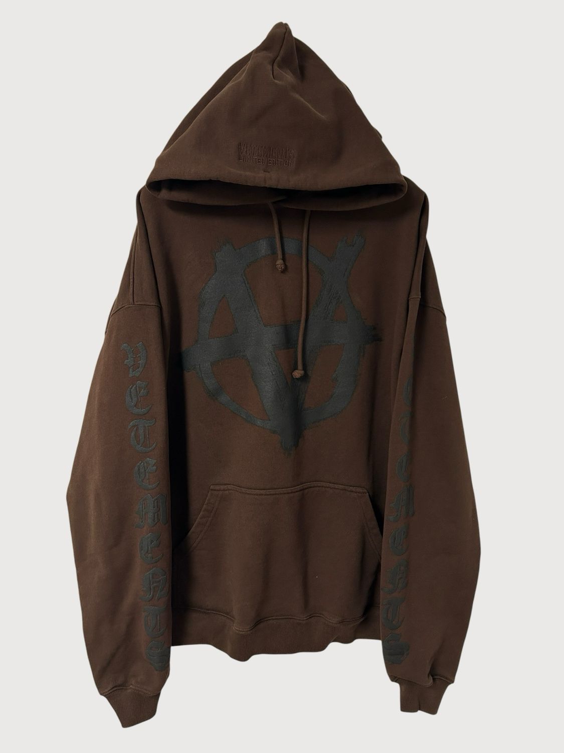 Vetements SS2021 Anarchy Gothic Logo Oversized Hoodie