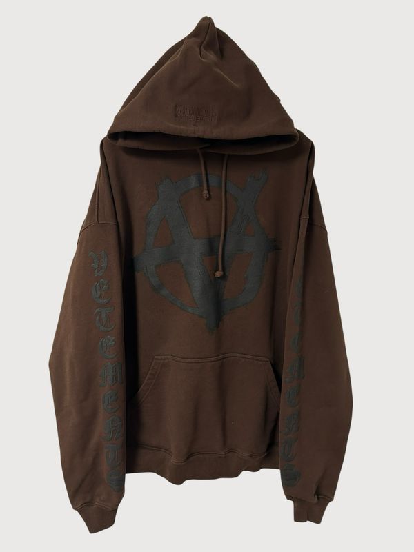 Vetements SS2021 Anarchy Gothic Logo Oversized Hoodie